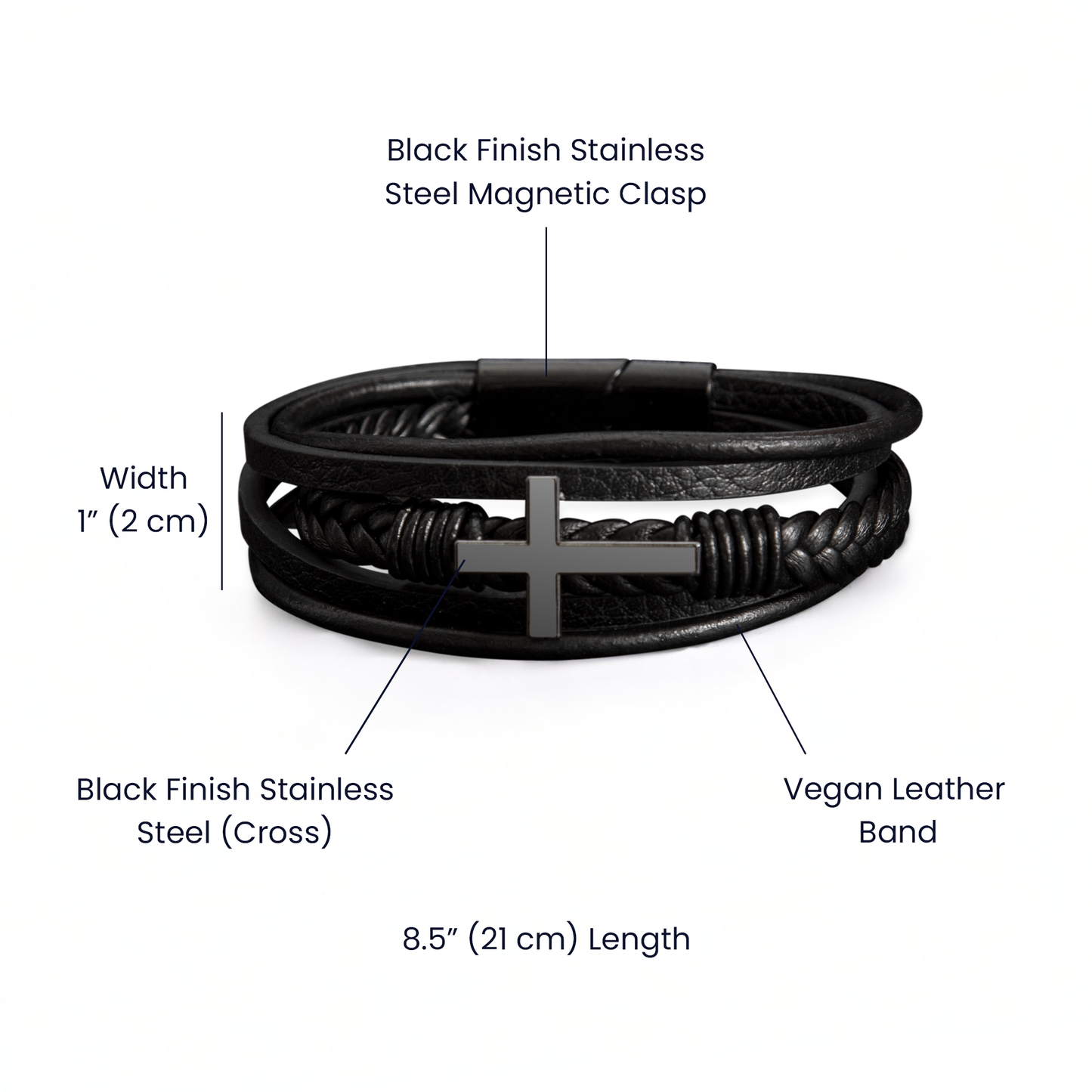 TO MY SON🧑 MEN'S CROSS BRACELET