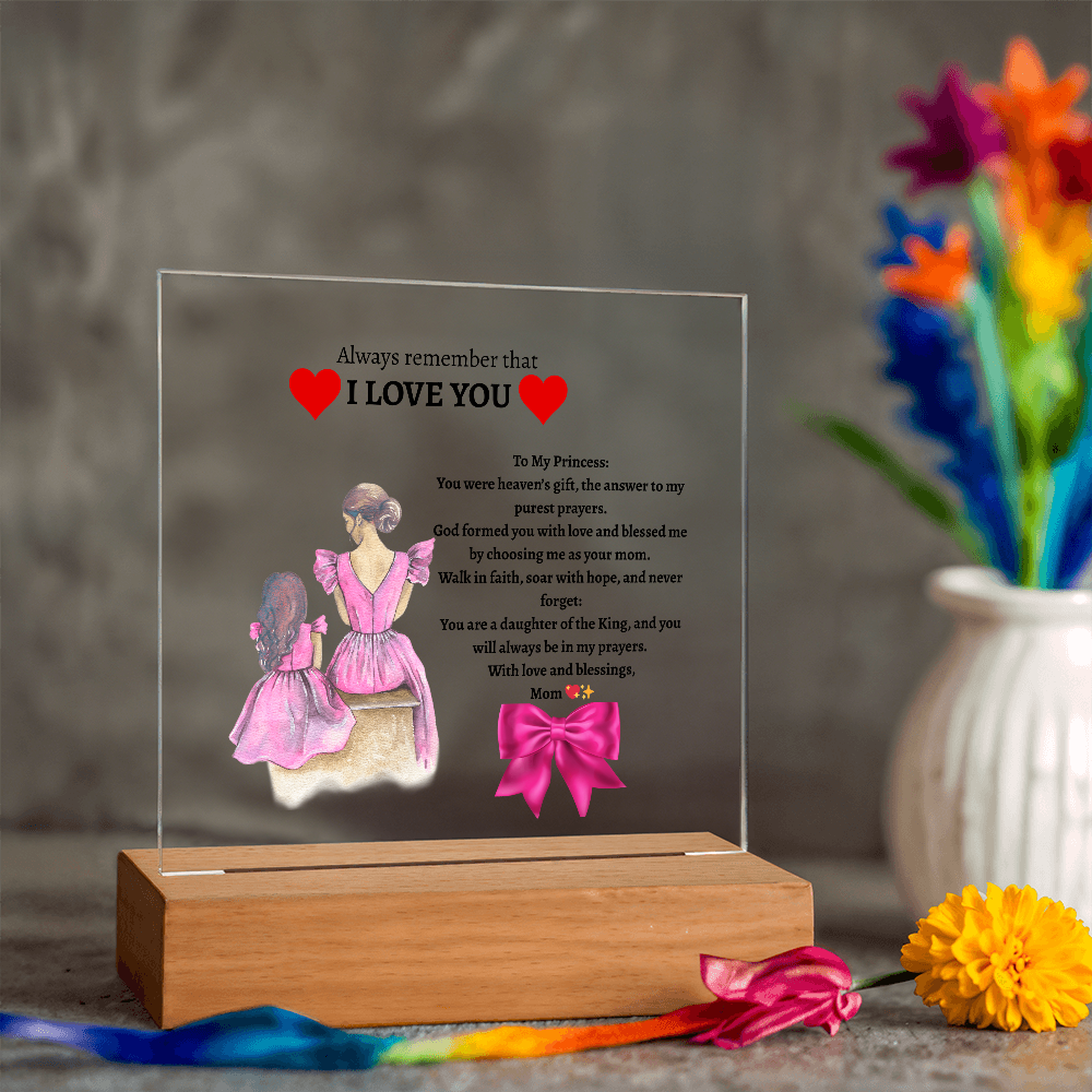 Always remember that I love you ❤️ Beautiful Gift🎁. Acrylic