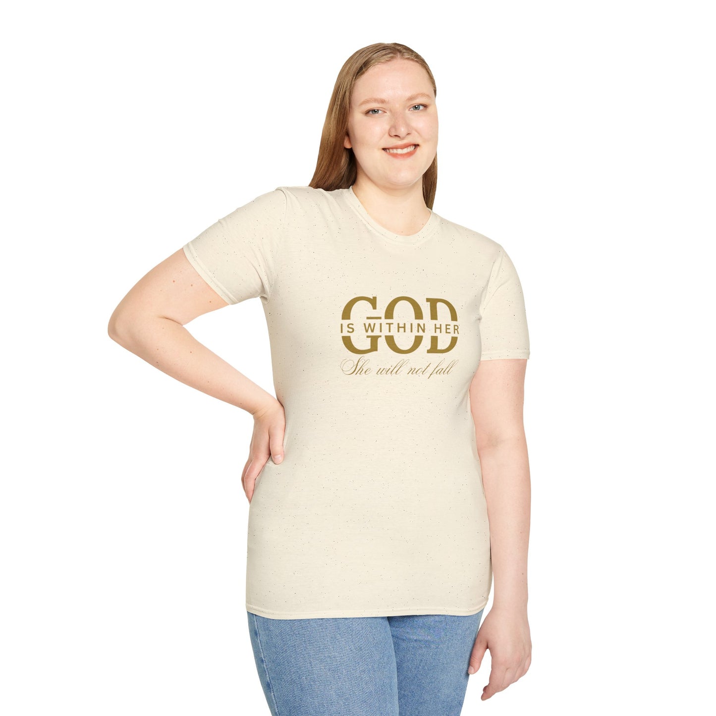 God is Within Her, She Will Not Fall T-Shirt 🌸✨