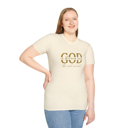 God is Within Her, She Will Not Fall T-Shirt 🌸✨