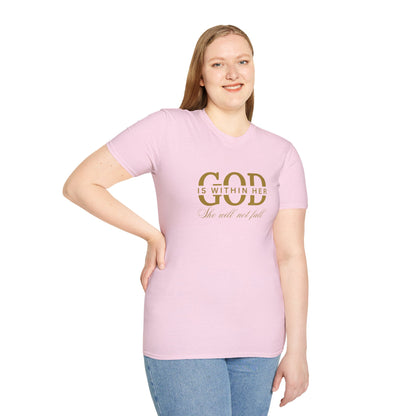 God is Within Her, She Will Not Fall T-Shirt 🌸✨