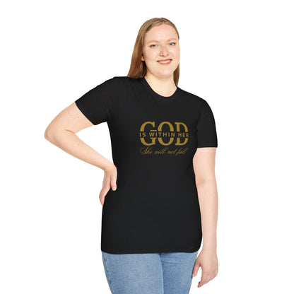God is Within Her, She Will Not Fall T-Shirt 🌸✨