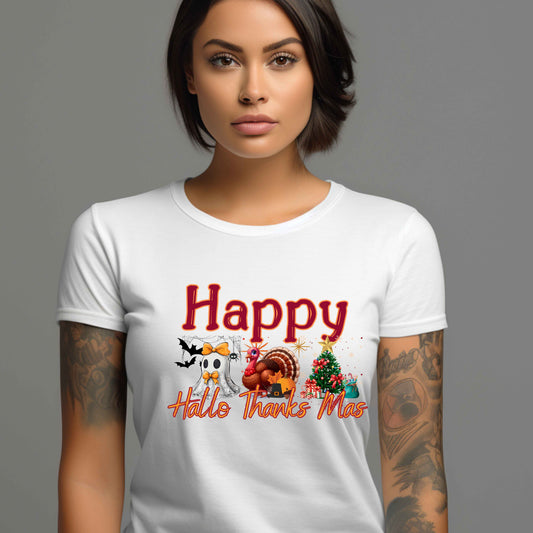 🎃🦃🎄 Happy Hallo Thanks Mas T-Shirt