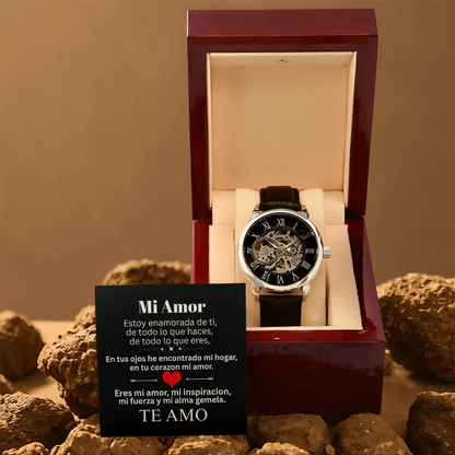 Mi Amor ❤️ Reloj Esencia de Lujo Esqueleto 💎🕰️
